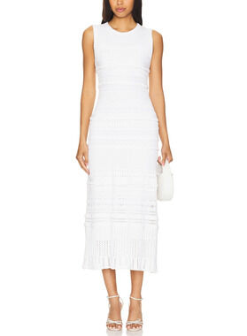 alexis cream fraser midi dress ALEXIS Fraser Midi Dress In Cream